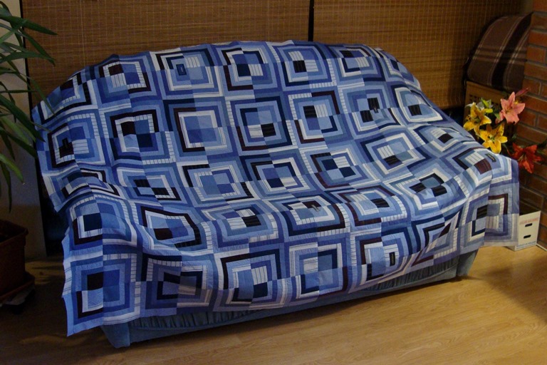 Lapitekk Jaagup, palkmaja tehnika, log cabin quilt 