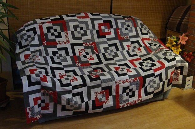 Lapitekk Karl, palkmaja tehnika, log cabin quilt 