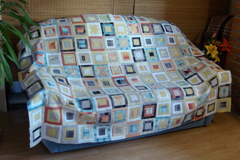 Lapitekk Villem, palkmaja tehnika, log cabin quilt 