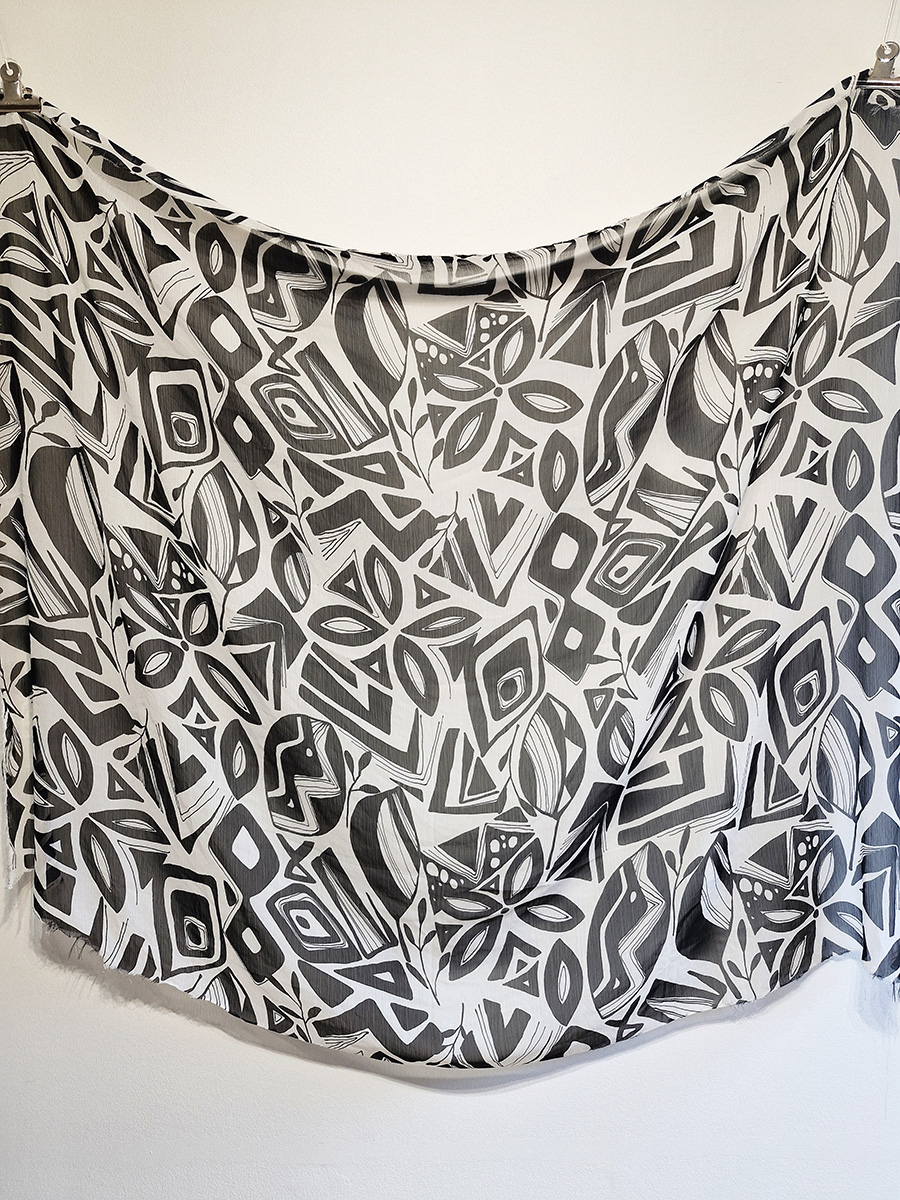 Viskoos, trükimustriga L 135 x 100 cm