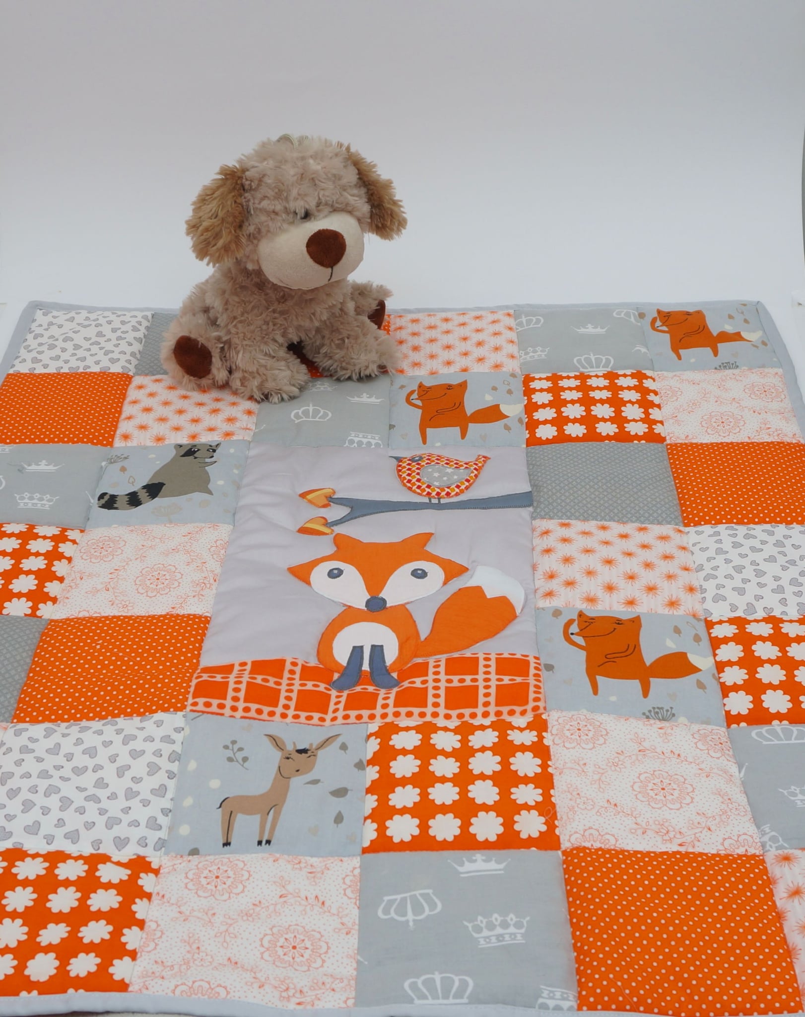 Beebitekk Rebane Ruudi (95 x 80 cm), oranž
