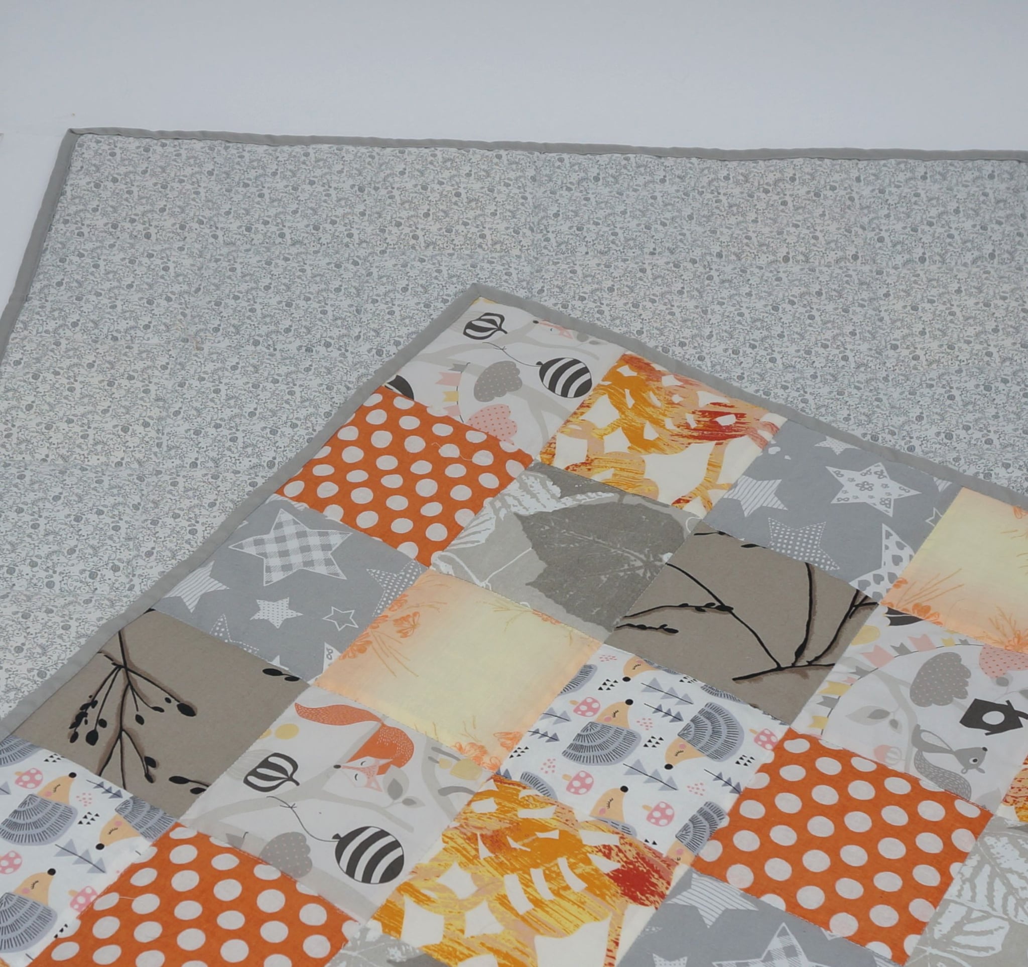 Laste lapitekk Rebane Rein (150 x 110 cm), oranž/hall